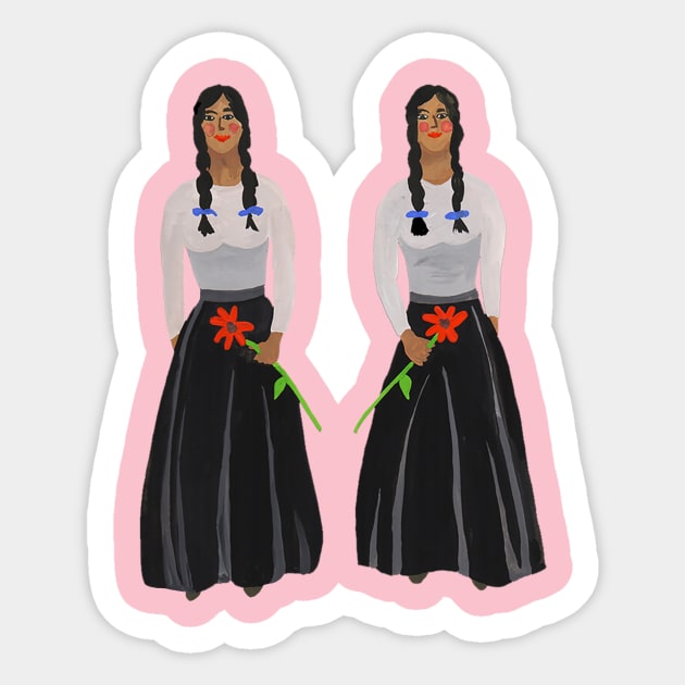 Gemini Warrior Women Sticker by Das Brooklyn